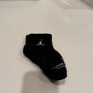 Air Jordan crew socks, black with white logo, GUC, youth size
